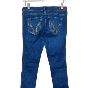 Hollister low rise super skinny dark wash denim jeans